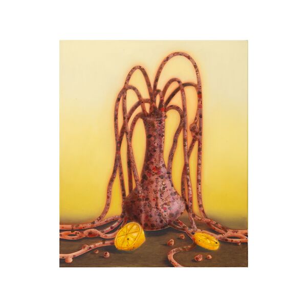 Luc Palmer / 2025_13 / semipermeabel 6 / Acryl und Öl auf Baumwolle / 73 x 61 cm