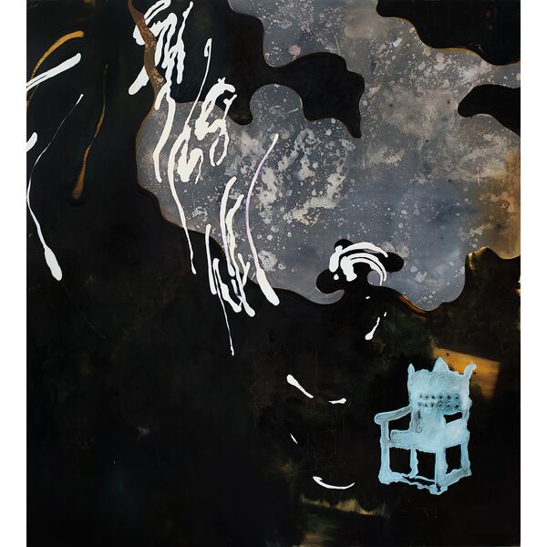 Luc Palmer / 2019_09 / Acryl, Farbstift und Öl auf Baumwolle / 200 x 180 cm