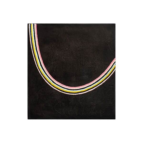 Luc Palmer / 2020_08 / Acryl, Feuer und Öl auf Baumwolle / 65 x 60 cm