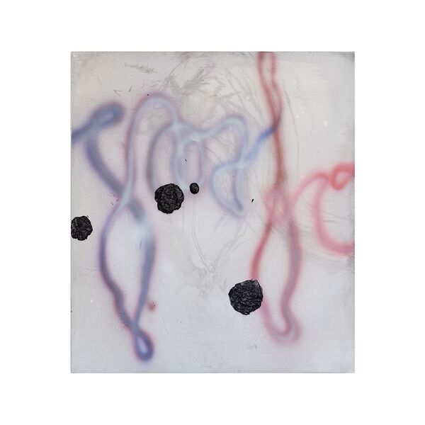 Luc Palmer / 2022_01 / Acryl, Tusche und Öl auf Baumwolle / 85 x 75 cm