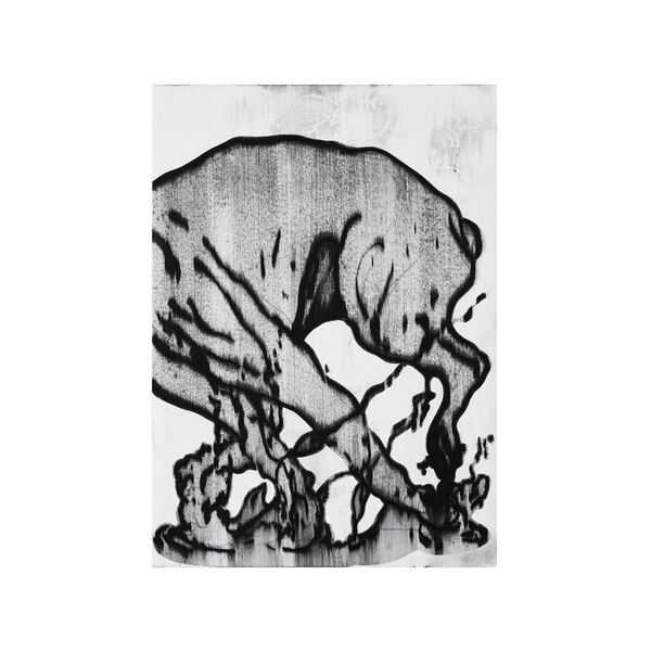 Luc Palmer / 2021_P19 / Ölkreide auf Papier, collagiert / 70 x 50 cm