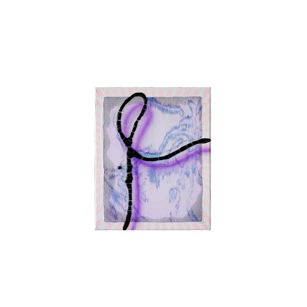 Luc Palmer / 2021_10 / Tintenstrahldruck, Marker, Öl, Acryl und Lack auf Papier auf Baumwolle / 30 x 24 cm