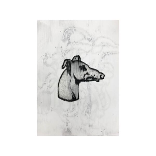 Luc Palmer / 2020_P03 / Ölkreide auf Papier, collagiert / 70 x 50 cm