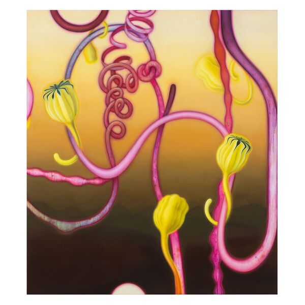 Luc Palmer / 2025_16 / I see clearly now / Tusche, Acryl und Öl auf Baumwolle / 170 x 150 cm