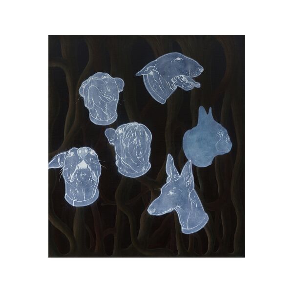 Luc Palmer / 2024_07 / diabolic trap / Öl auf Baumwolle / 85 x 75 cm