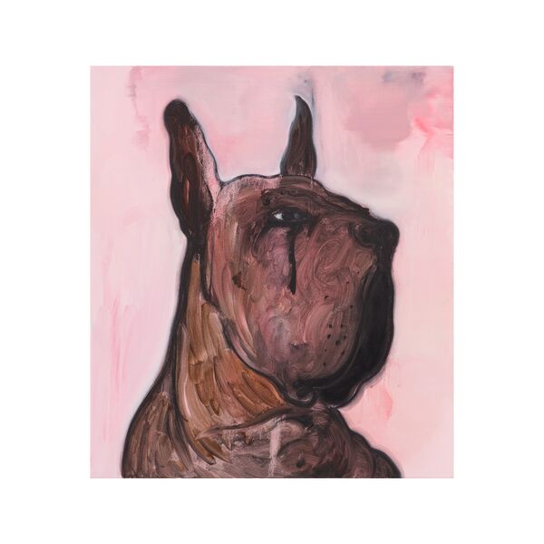 Luc Palmer / 2022_30 / Paloma / Öl und Ölkreide auf Baumwolle / 85 x 75 cm