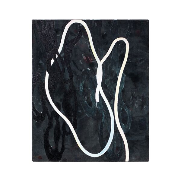 Luc Palmer / 2020_03 / Tusche, Acryl und Öl auf Baumwolle / 81 x 66 cm