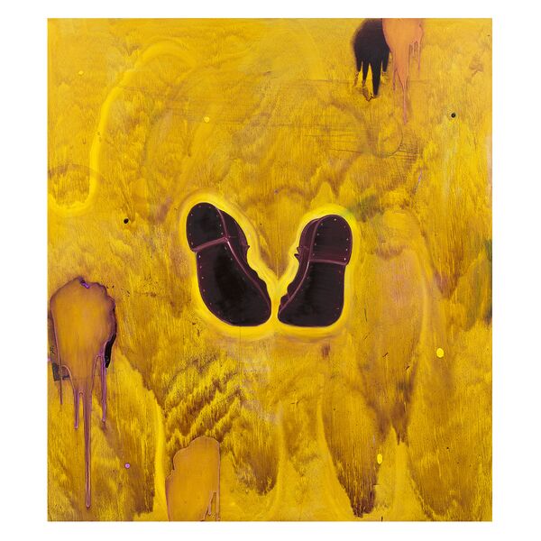 Luc Palmer / 2022_22 / Acryl, Transferdruck und Öl auf Baumwolle / 170 x 150 cm