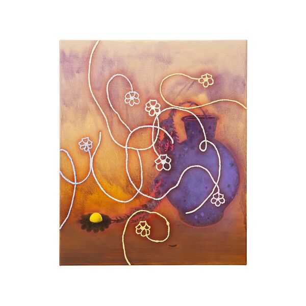 Luc Palmer / 2025_14 / semipermeabel 7 / Acryl und Öl auf Baumwolle / 73 x 61 cm